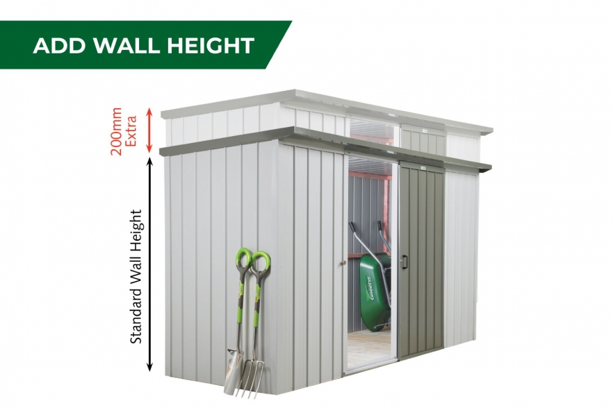 Fortress garden shed add wall height