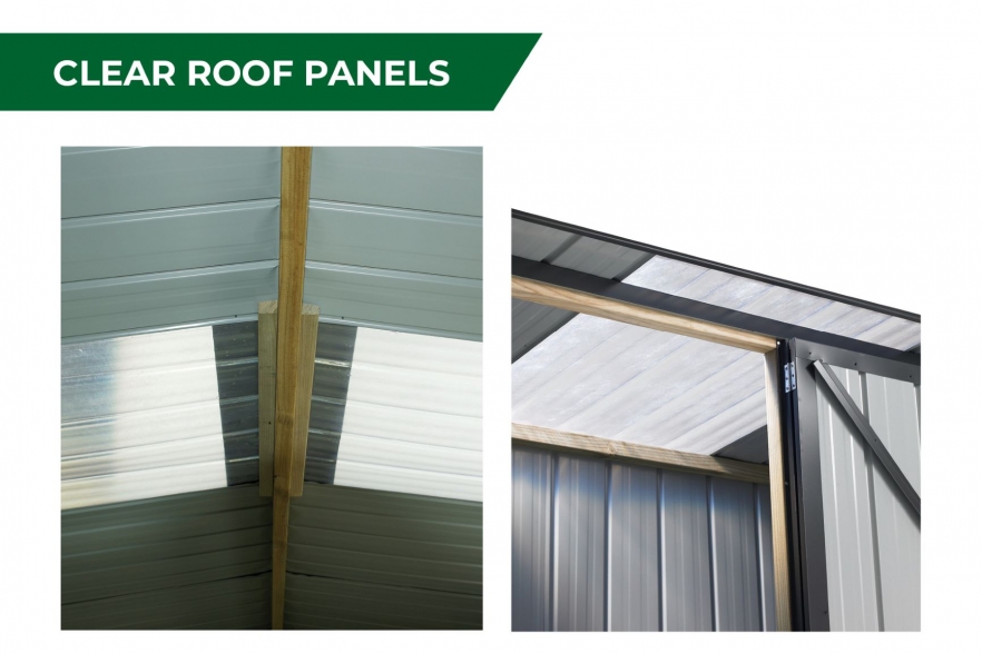 Fortress garden shed clear roof panels