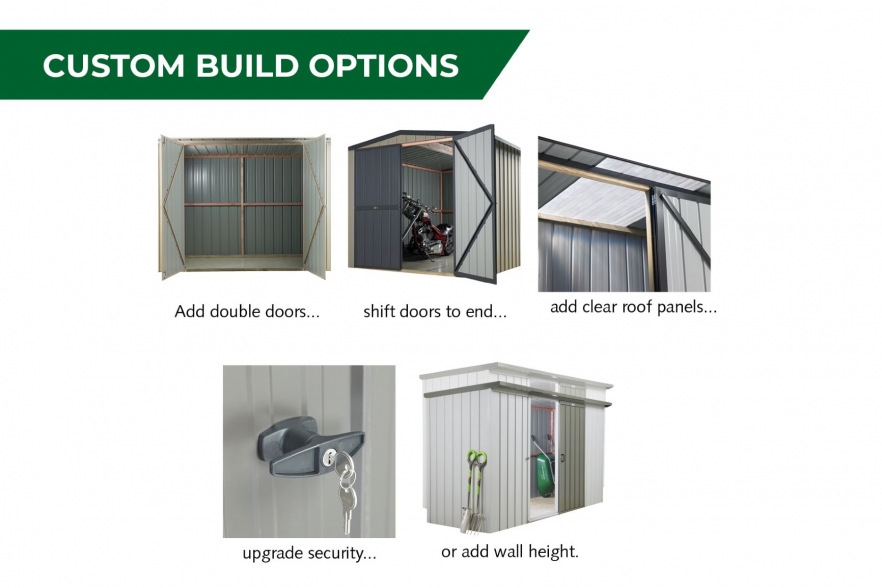 Fortress garden shed custom build options