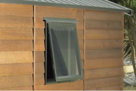 Aluminium Opening Window Cedar Shed